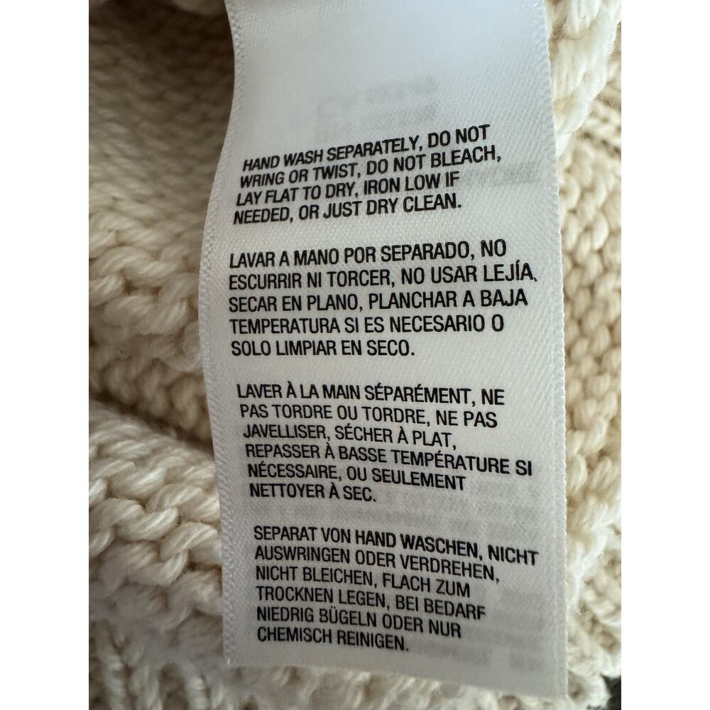 MOTHER Sweater Cotton Jumper Women’s Large Cream Drawings In The Sand $395 - Picture 7 of 16